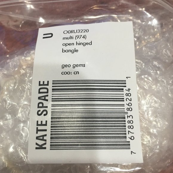 NWT Kate Spade Geo Gems Open Hinged Bangle - Picture 8 of 9